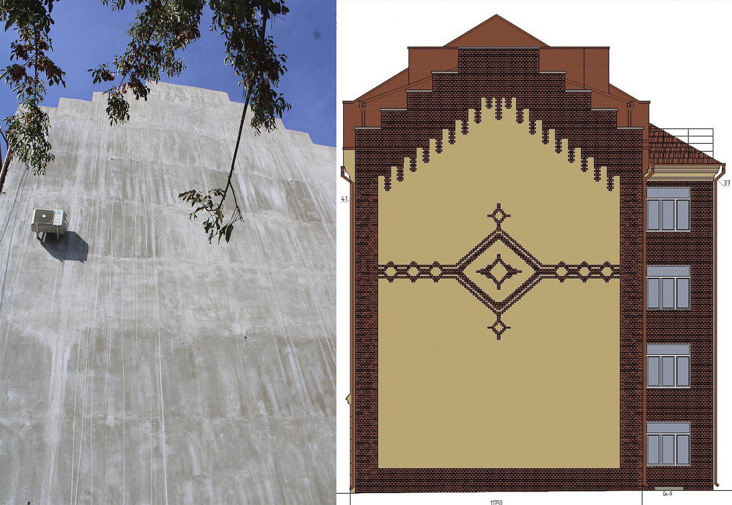 Ремонтируем фасад на на Багратиона, 24-28/Эпроновской, 2